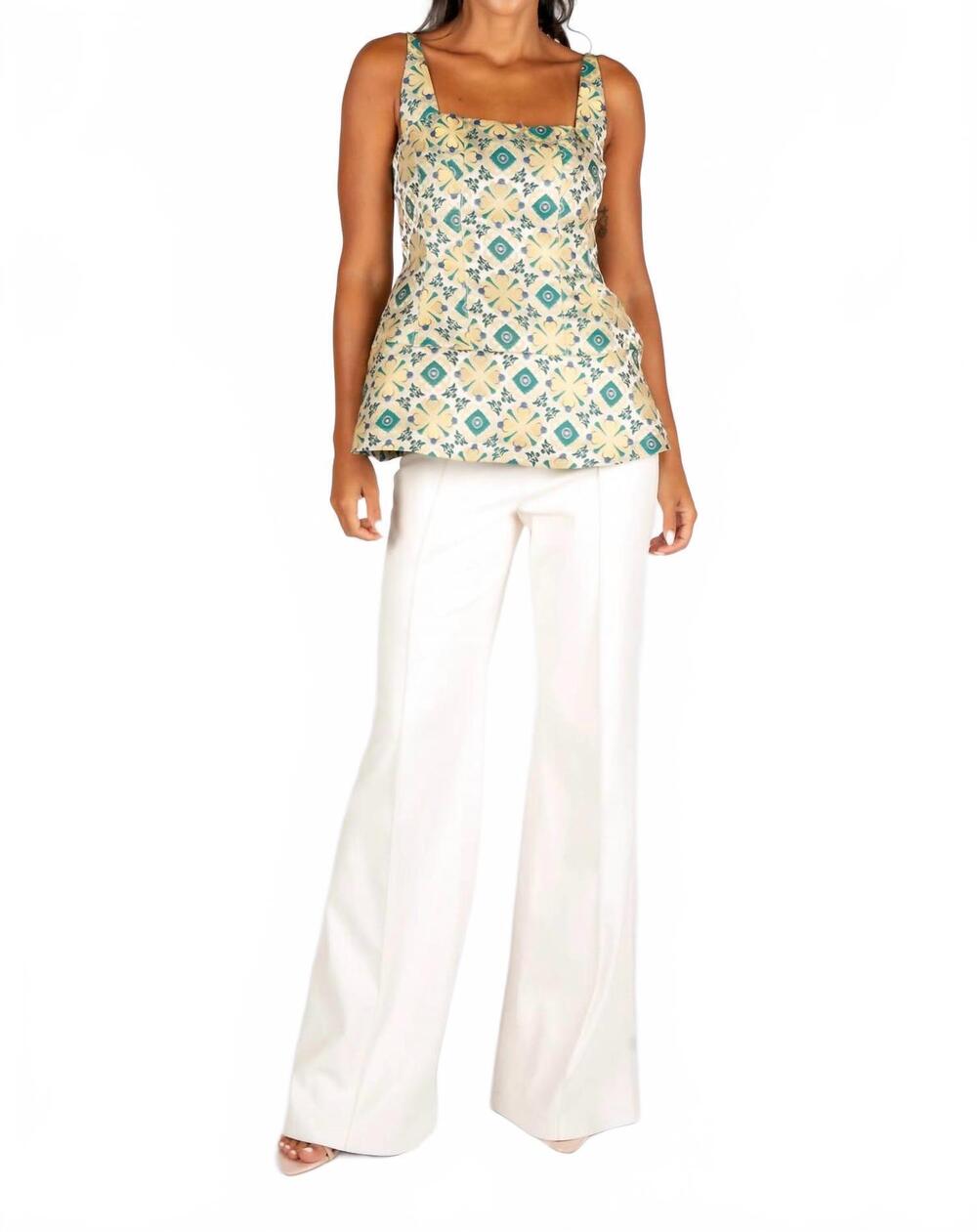 NEW SINCERELY OURS mirabell tank top in tile jacquard